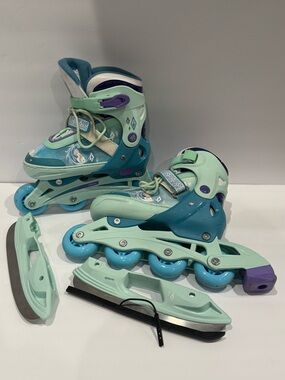 Disney Frozen Convertible 2-in-1 Adjustable Size Skates y12 y13 1 2